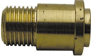 Aansluiting kleine gasfles plat 1/4"M
