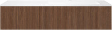 SOUS MEUBLE COFFEE 1 TIROIR 140 NOYER DECOR SMARTLINE+LAVABO EN MARBRE SYNTHETIQUE GAUCHE BLANC