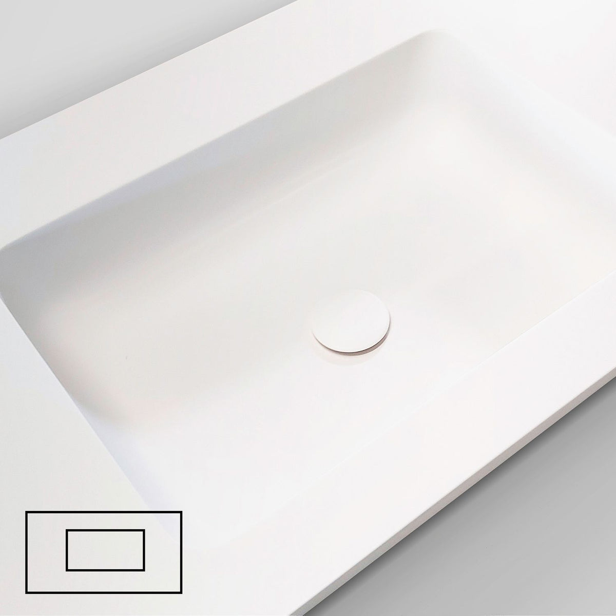 Tablet tailor top 1 lavabo centraal 120CM Solid xonyx wit