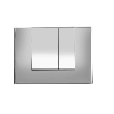 Belvit Madrid bedieningsplaat voor 2-hoeveelheden-spoeling glanschroom, bedieningsplaten — SKU MB-16555-20082, EAN 5404029100379