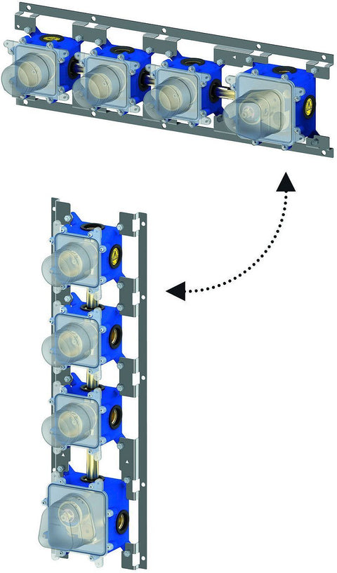Inbouwdeel voor thermostatische bad/douchemengkraan (3 uit) paffoni horizontale of verticale