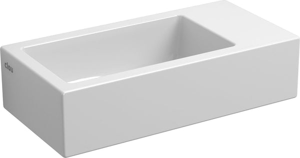 LAVE-MAINS FLUSH 3 CLOU 36CM SANS TROU ROBINET DROITE BLANC CERAMIQUE