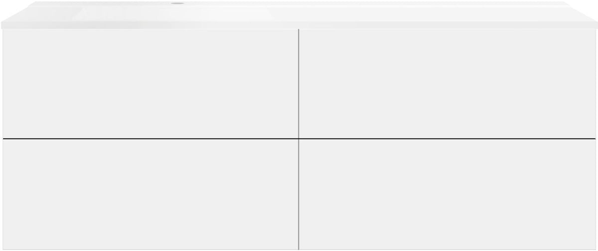 ONDERBOUW COFFEE 4 LADES 160 MAT WIT+WASTAFEL LINKS MAT WIT
