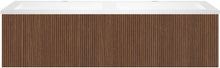 Onderbouw COFFEE 1 lade 120 duo notelaar Smartline + dubbele wastafel kunstmarmer wit