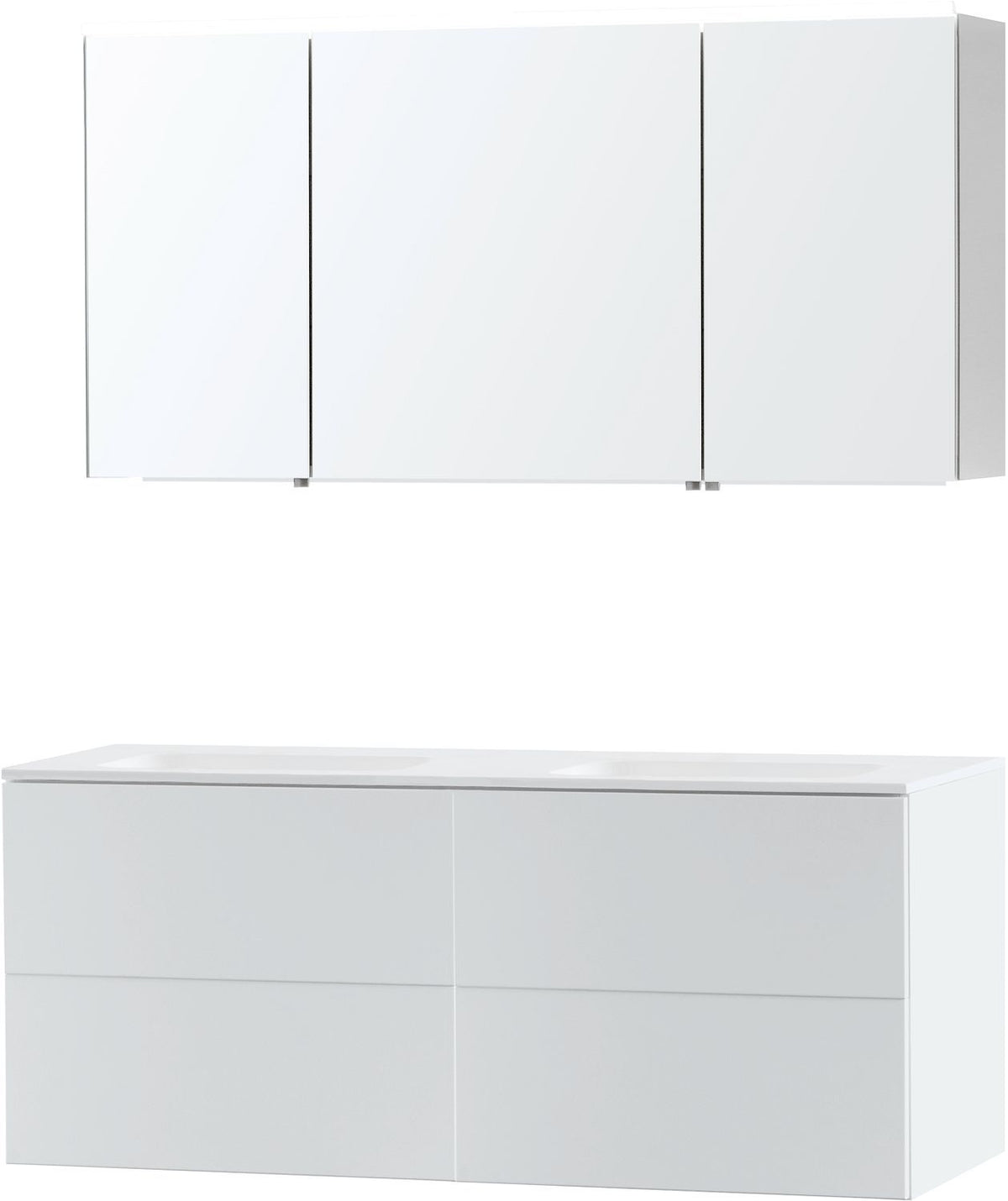 Meubel puro duo wit 140 Solid Molto spiegelkast