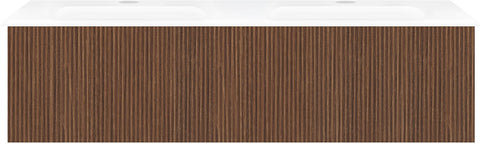 Onderbouw COFFEE 1 lade 120 duo notelaar Smartline + dubbele wastafel porselein wit