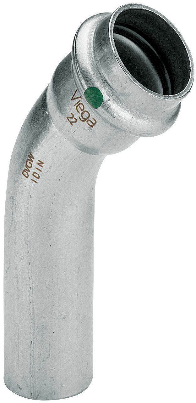 Elleboog 45°MF 22MM sanpress inox Viega