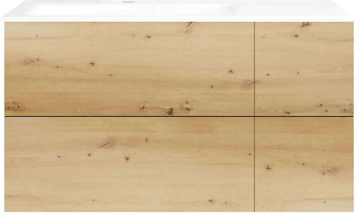 ONDERBOUW COFFEE 4 LADES 110 EIKEN DECOR URBAN +WASTAFEL LINKS PORSELEIN WIT