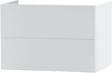 SOUS MEUBLE 2 TIROIR 90CM PUSH-OPEN BLANC SATIN