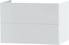 SOUS MEUBLE 2 TIROIR 90CM PUSH-OPEN BLANC SATIN