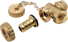 Vul-en aflaatkraan 3/8" +stop en ketting