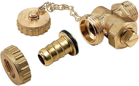 Vul-en aflaatkraan 3/8" +stop en ketting