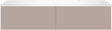 SOUS MEUBLE COFFEE 2 TIROIRS 140 MAT BASALTGRIJS+LAVABO DROITE BLANC MAT