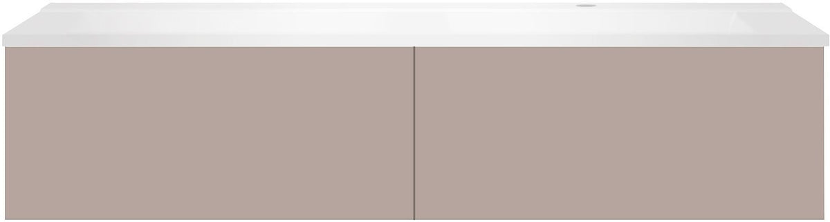 ONDERBOUW COFFEE 2 LADES 140 MAT BASALTGRIJS+WASTAFEL RECHTS MAT WIT