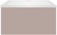 Onderbouw COFFEE 1 lade 60 mat basaltgrijs+wastafel kunstmarmer mat wit