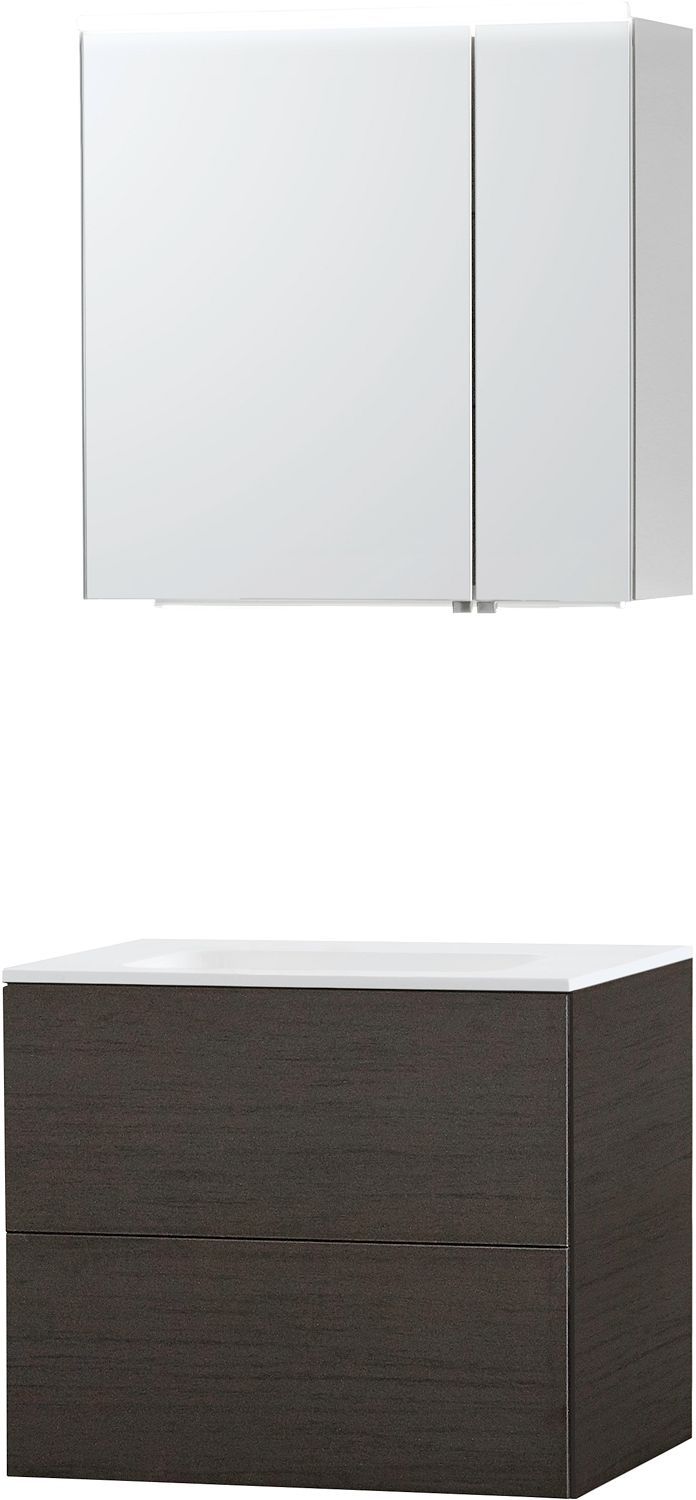 Meubel puro Solo wenge 70 1 lade Solid Molto spiegelkast, badkamermeubelen — SKU DESCO-703992