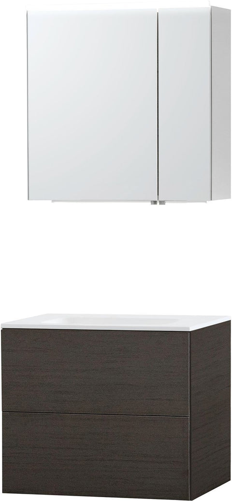Meubel puro Solo wenge 70 1 lade Solid Molto spiegelkast