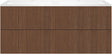 Onderbouw COFFEE 4 lades 140 duo notelaar smartline+dubbele wastafel kunstmarmer wit