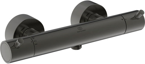 Thermostaat douche Ceratherm T125 Ideal standaard prin greep brushed gun metal, kranen & mengkranen — SKU DESCO-187415