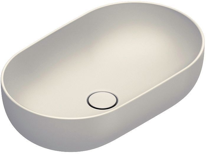 Opbouwlavabo sfera catalano cataglaze+ 60X37 H16 zonder overloop lino satinato
