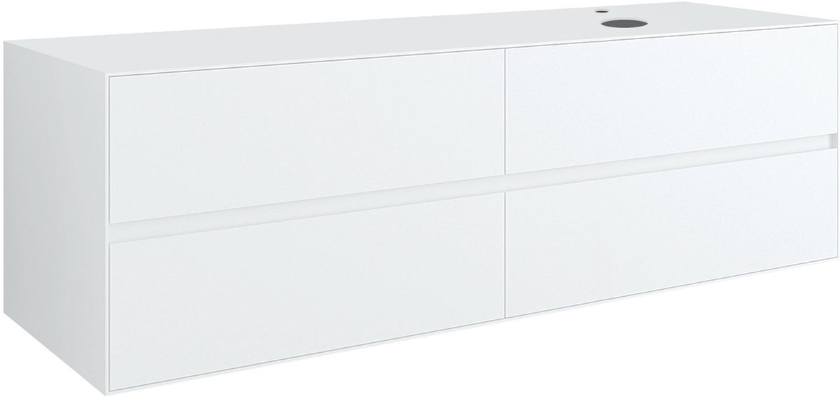 ONDERBOUW 4LADES+TABLET VOOR OPBOUWLAVABO RECHTS TENSO 160CM +KRAANGAT WIT