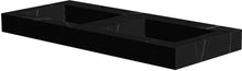 TABLET MARBRE CERAMIQUE PURO LAVABO S DOUBLE L120 H10 +TROU ROBINETS BAMBOO BLACK