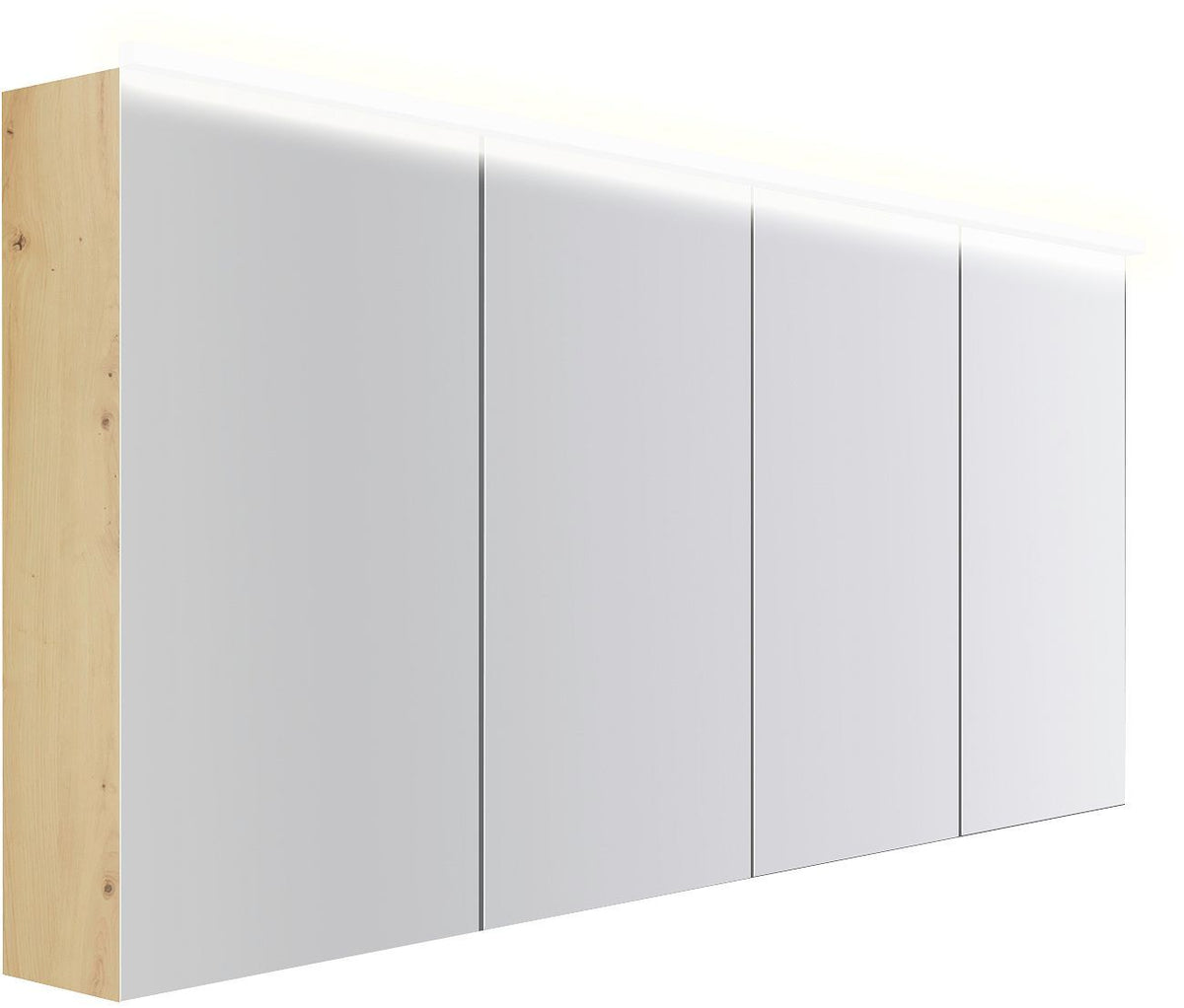 Spiegelkast COFFEE 4 deuren 1800MM 4250K eik Decor urban