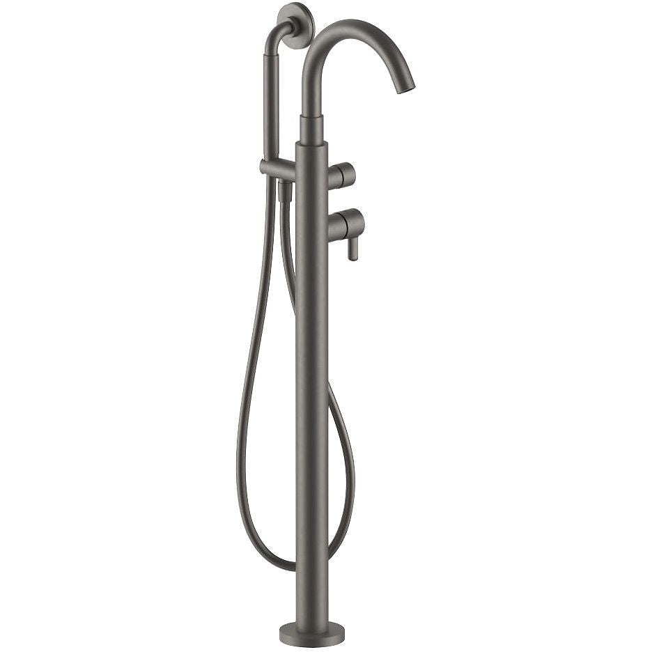 1GREEP Mengkraan bad vrij icona classic fantini+handdouche zonder inbouwdeel mat gun metal pvd
