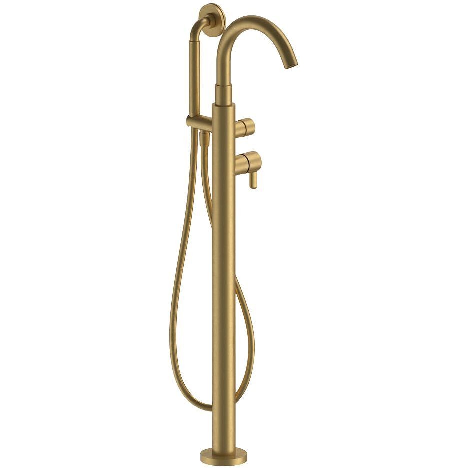 1GREEP MENGKRAAN BAD VRIJ ICONA CLASSIC FANTINI+HANDDOUCHE ZONDER INBOUWDEEL PURE BRASS PVD