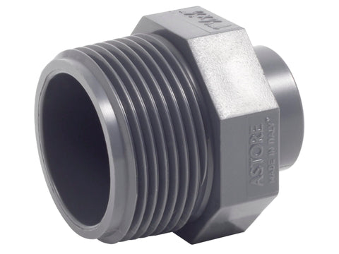 verloopmof PVC 3/4" M x 1/2" F