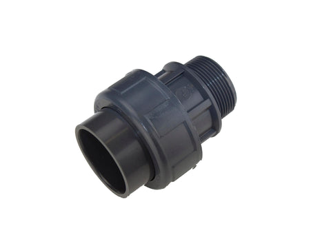 Astore 3-delige koppeling M 50mm x 1 1/2" PVC met O-ring, sanitaire buizen — SKU COLOS-890661, EAN 5411175269775