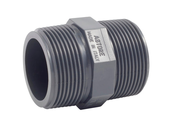 Astore mamelon double MM 1 1/2" PVC