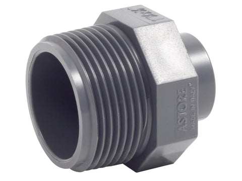 Verloopmof PVC 1" M x 1/2" V