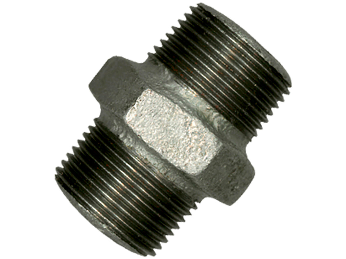 Saninstal dubbele nippel MM 1/2" galva