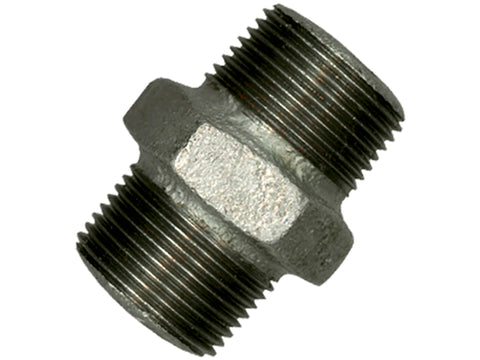 Saninstal dubbele nippel MM 1/2" galva
