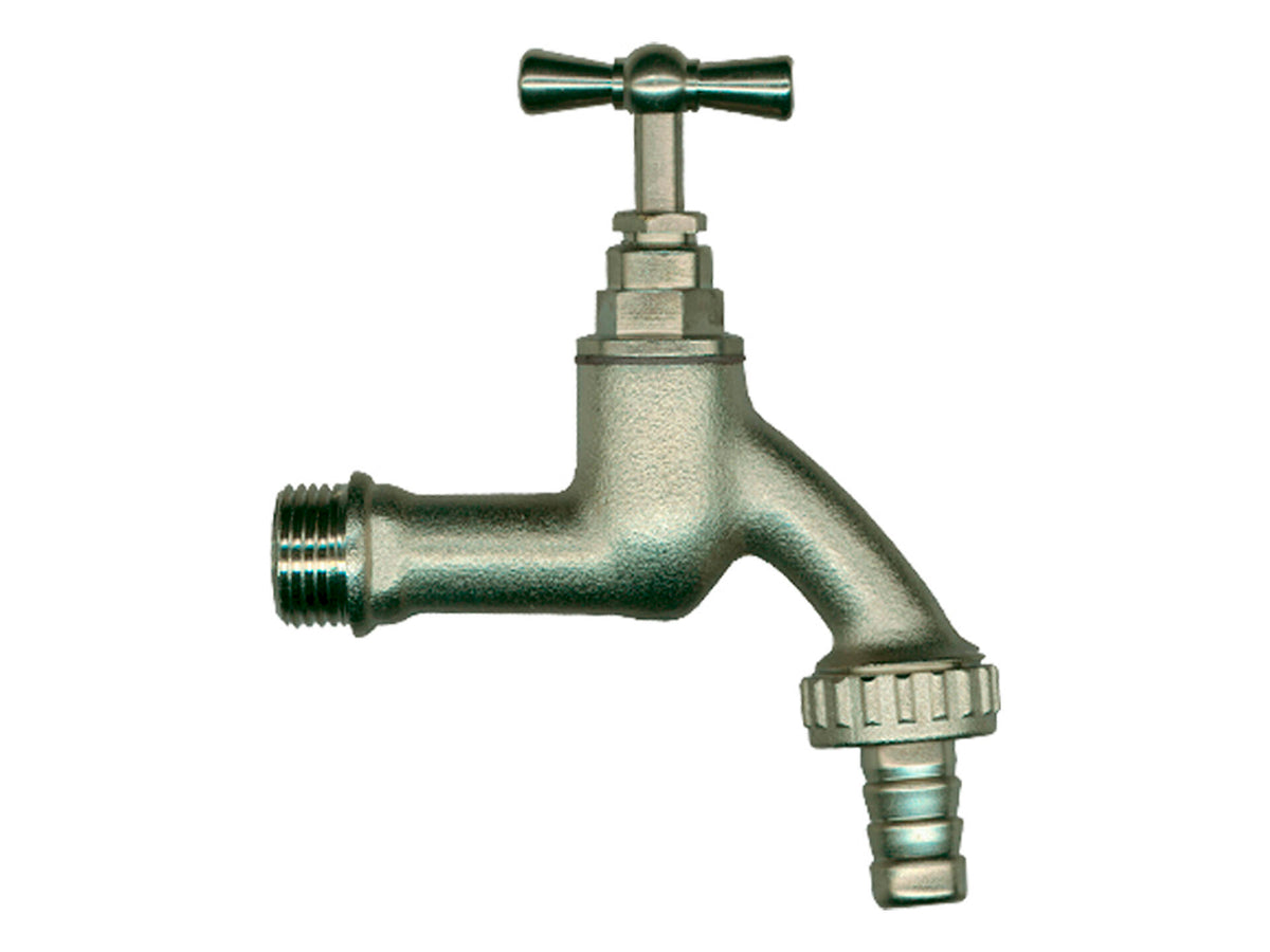 Saninstal Dubbeldienstkraan M1/2" mat chroom