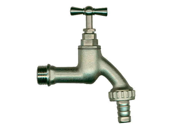 Saninstal Robinet double service M1/2" chromé mat