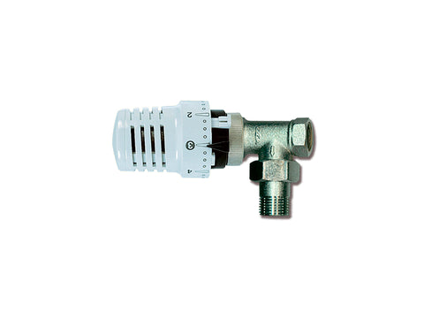 Saninstal thermostatische radiatorkraan haaks 1/2" vernikkeld
