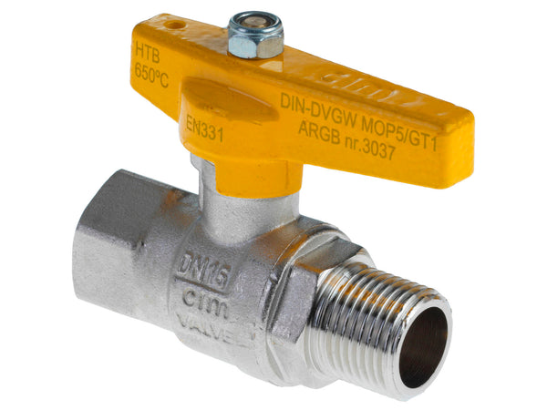 Saninstal gaskraan bicone F 1/2" x 15 chroom