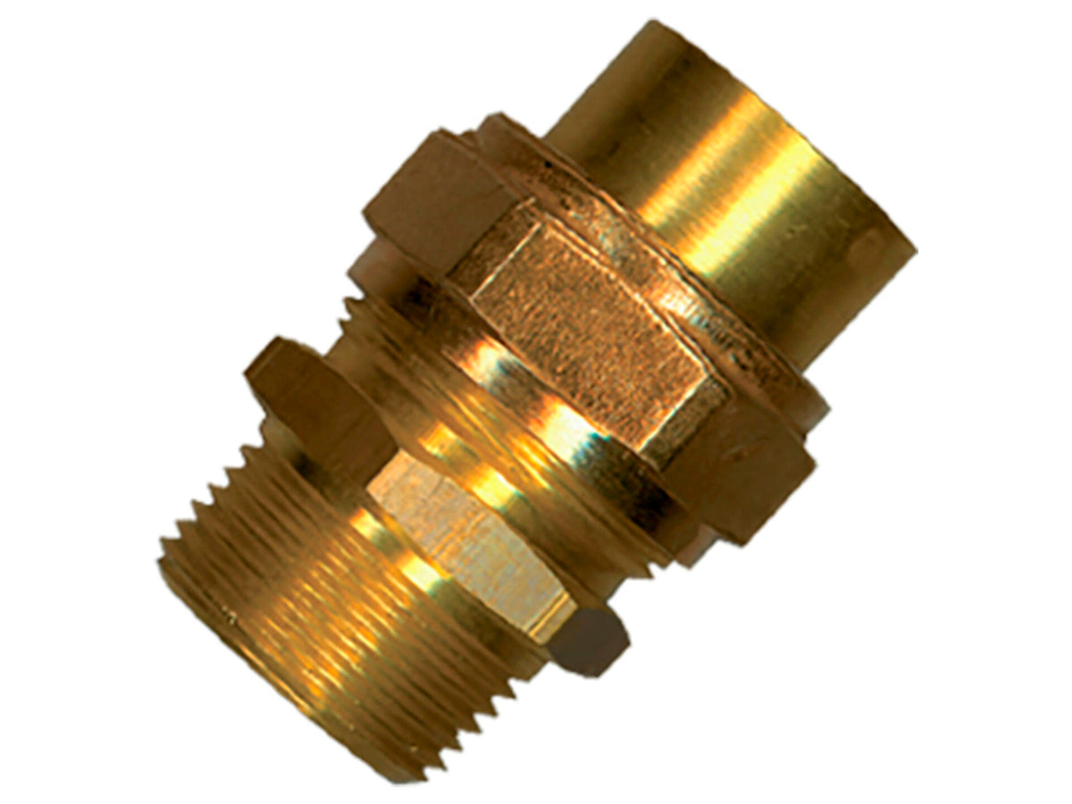 Saninstal 3-delige koppeling M1/2" x 15mm messing