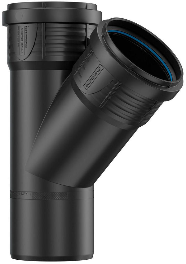T PP 45°MFF 75-75MM ZWART