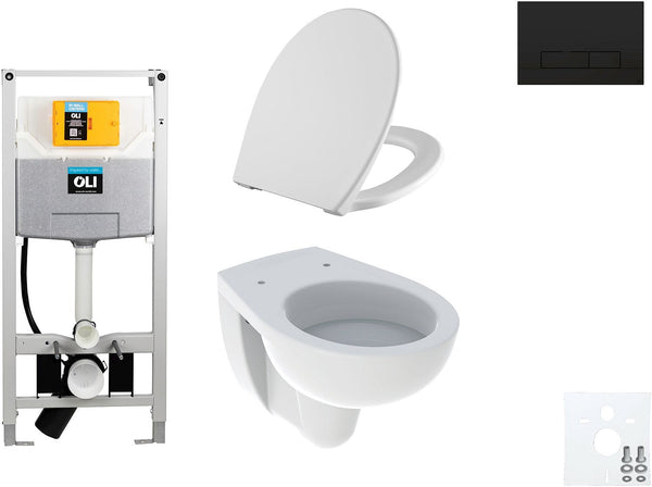 WALLFIX OLI HANGWC BASTIA D600 SOFTCLOSE + LIFT-OFF  GLAM MAT ZWART