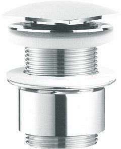 Design clic krepine Dc 5/4" vierkant zonder overloop chroom