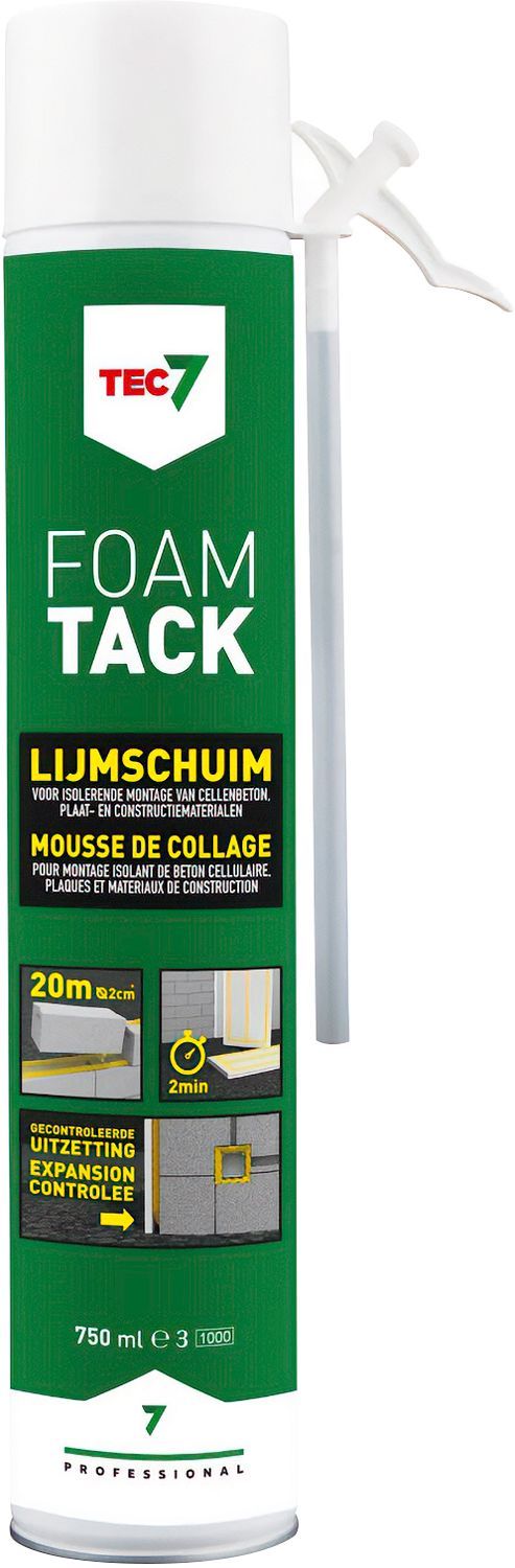 FOAMTACK PRO CONSTRUCT MOUSSE DE COLLAGE TEC7 880ML