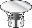 Inox enkelwandige regenkap CONDENSOR POUJOULAT 80MM