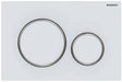PLAQUE DE COMMANDE 2 TOUCHES SIGMA20 GEBERIT BLANC SATIN-CHROOM BRILLANT EASY-TO-CLEAN