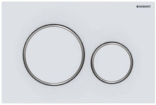 PLAQUE DE COMMANDE 2 TOUCHES SIGMA20 GEBERIT BLANC SATIN-CHROOM BRILLANT EASY-TO-CLEAN