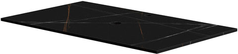 TABLET KERAMISCH MARMER PURO B90 H1,2 1AFVOERGAT/KRAANGAT BAMBOO BLACK