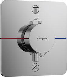 Afwerkset THERMOSTAAT+2 stopkranen shower Select Comfort Q chroom