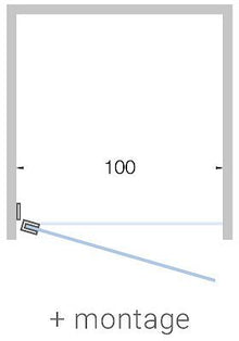 Draaideur nis close tot 100CM H200CM satijn-mat wit met montage